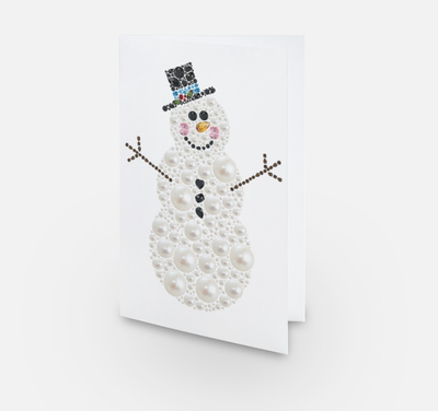 Snow Man Greeting Card