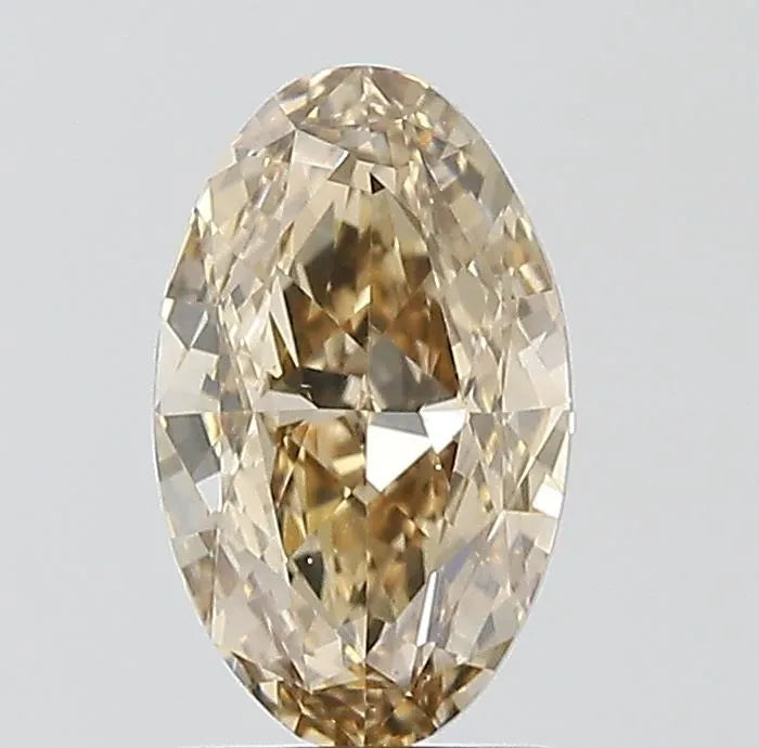 1.50ct Oval Natural Diamond (Colour Fancy Yellowish Brown, Clarity VS2, GIA Certified)
