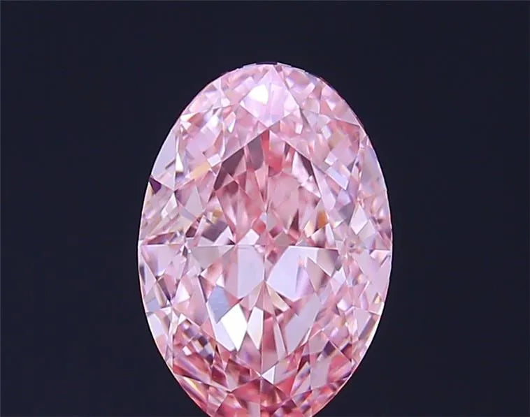 1.06ct Oval Lab Grown Diamond (Colour Fancy Vivid Pink, Clarity VS1, IGI Certified)