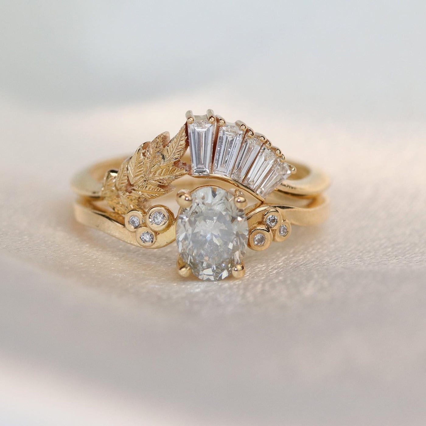 Odecia Silver Oval Diamond Ring