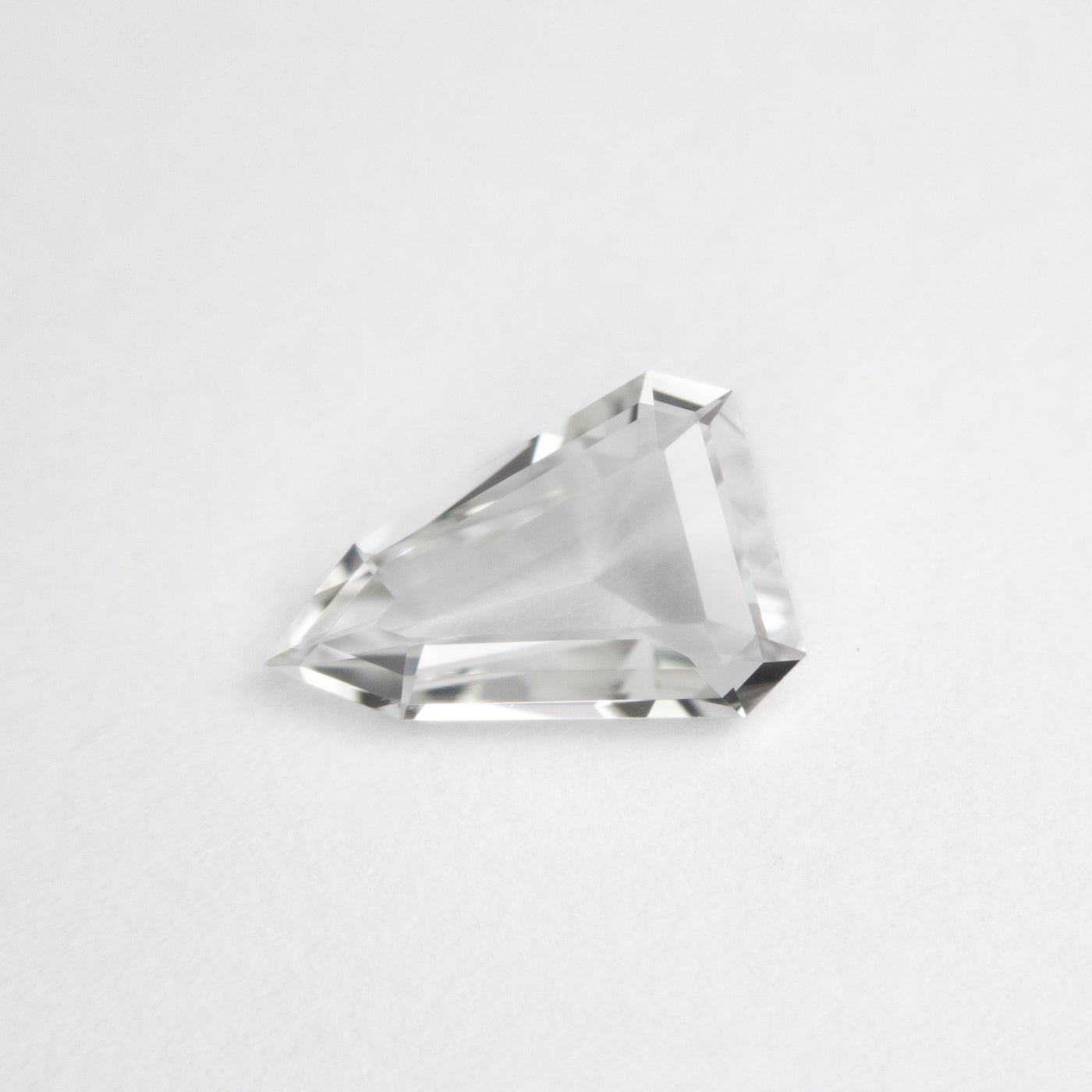 1.01ct White Shield Step Cut Sapphire