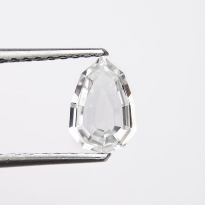 1.19ct White Geometric Pear Cut Sapphire