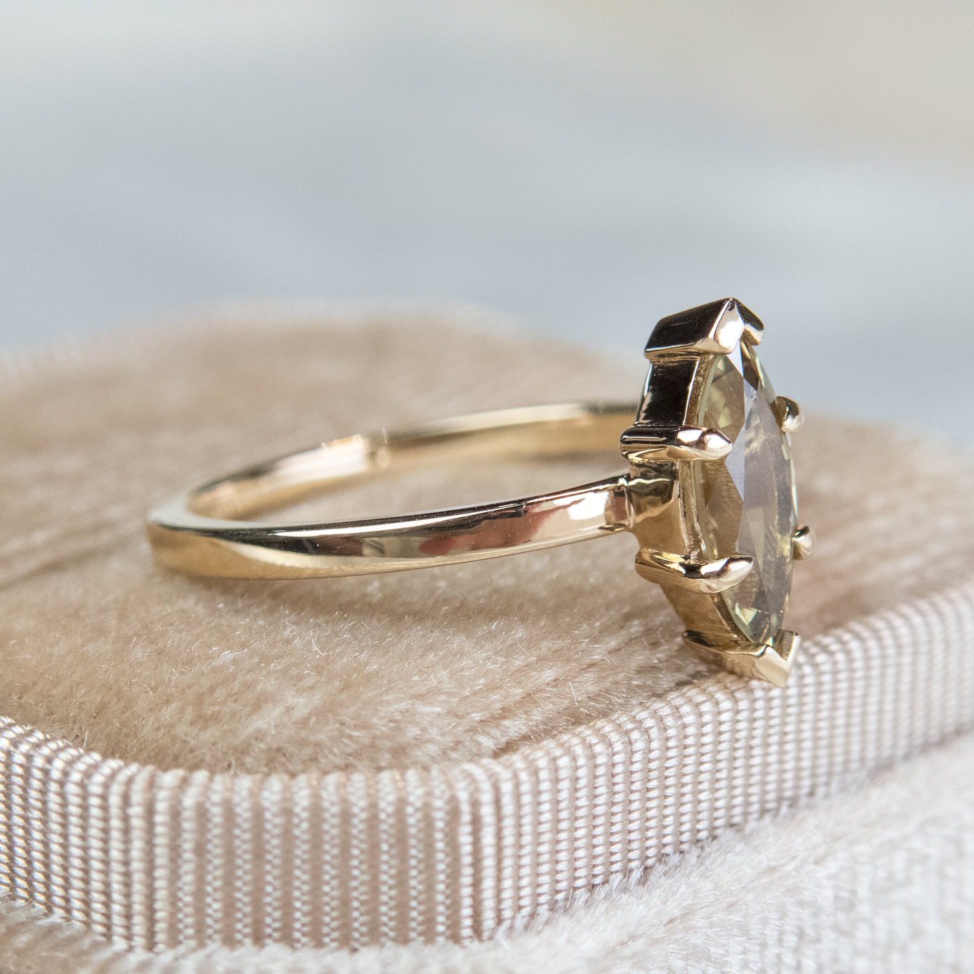 The Aurelia Olive Sapphire Ring