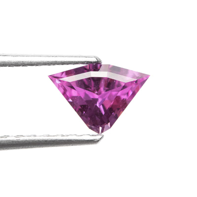 0.79ct Deep Pink Fan Step Cut Sapphire