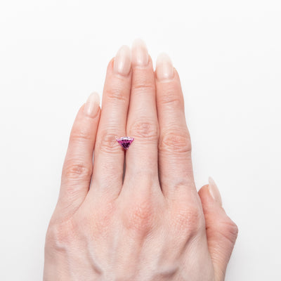 0.79ct Deep Pink Fan Step Cut Sapphire