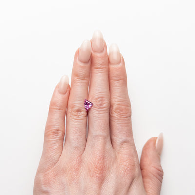 0.79ct Deep Pink Fan Step Cut Sapphire