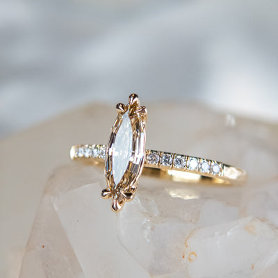 Champagne Marquise Diamond Francisca Ring