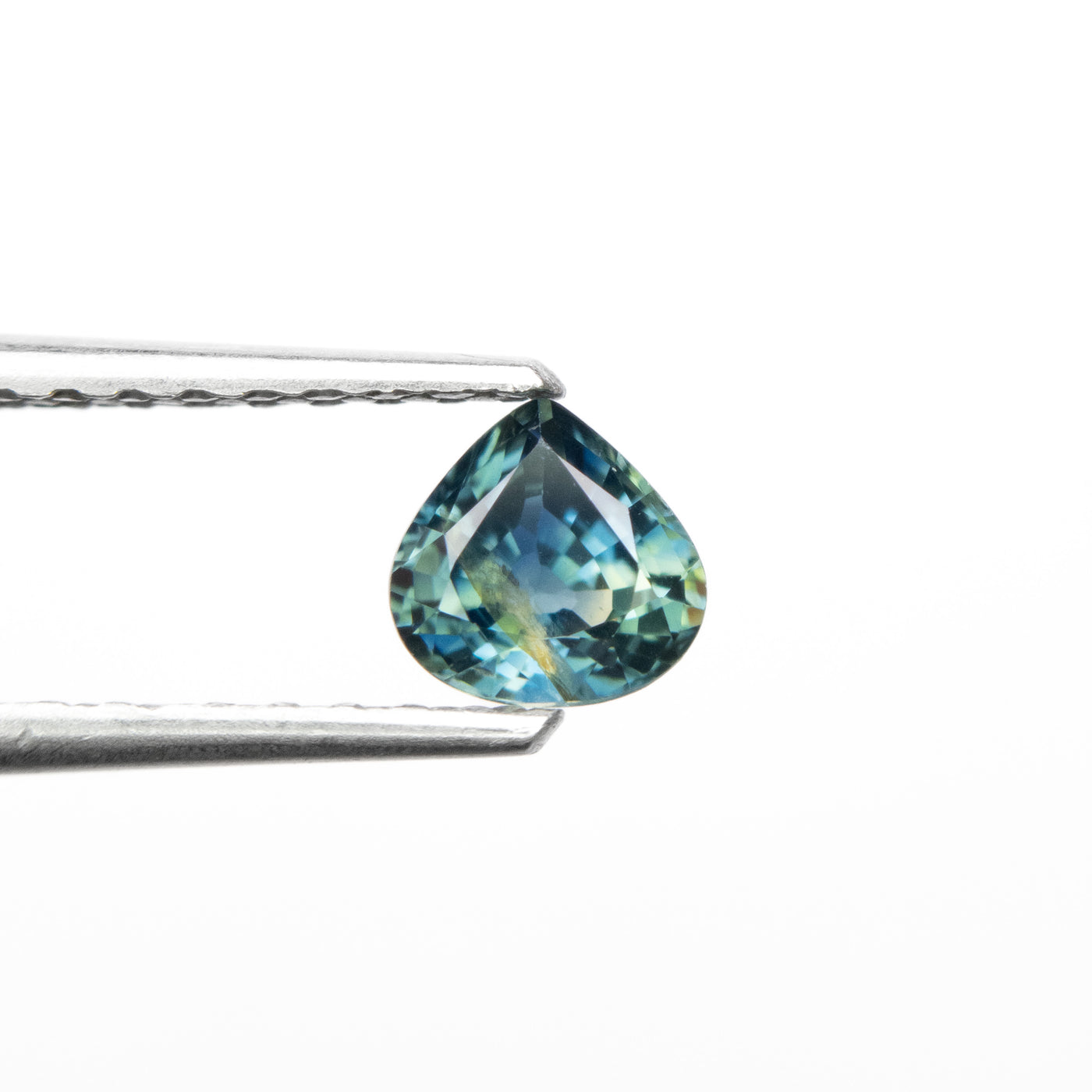 0.72ct Teal Pear Cut Sapphire