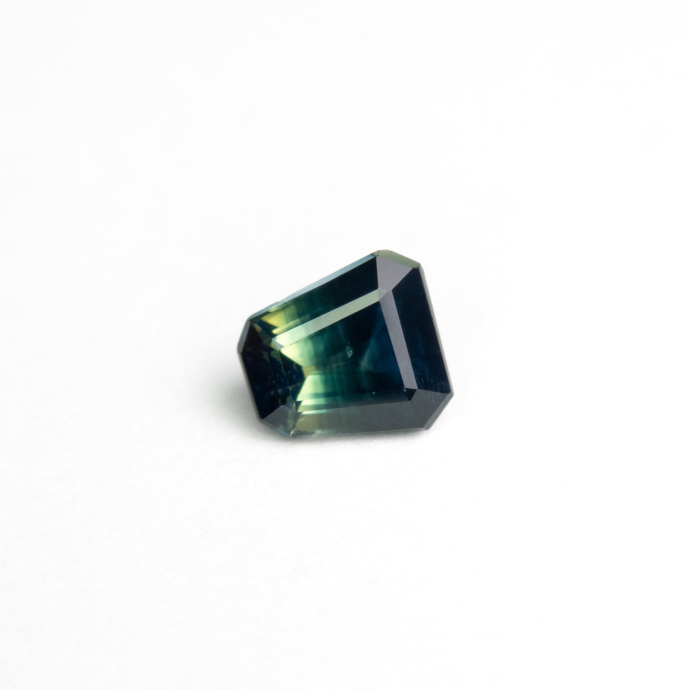 0.77ct Parti Green Yellow Shield Cut Sapphire