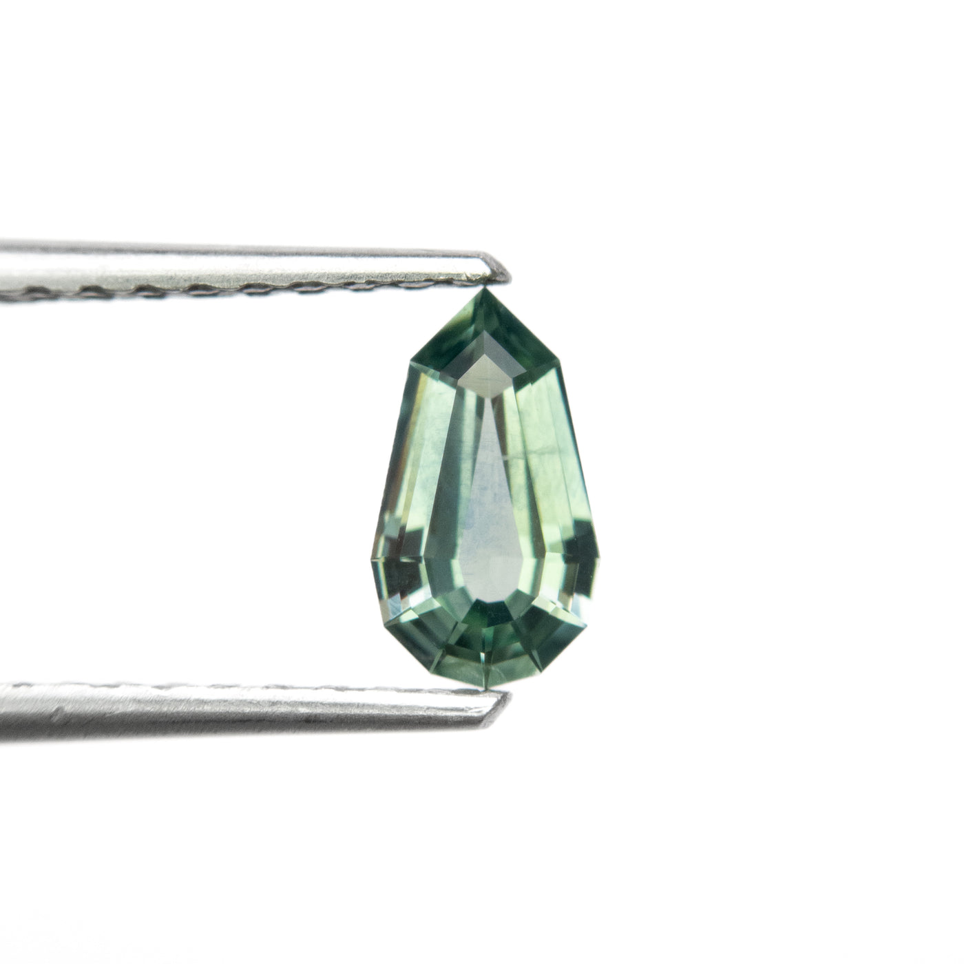 0.79ct Teal Geometric Pear Cut Sapphire
