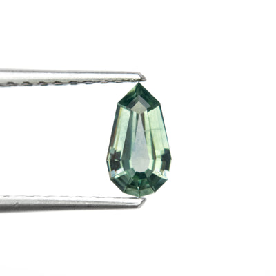0.79ct Teal Geometric Pear Cut Sapphire