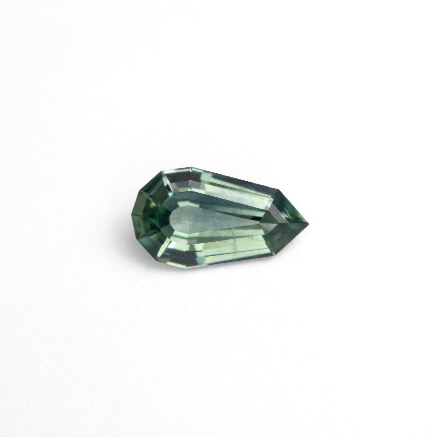 0.79ct Teal Geometric Pear Cut Sapphire