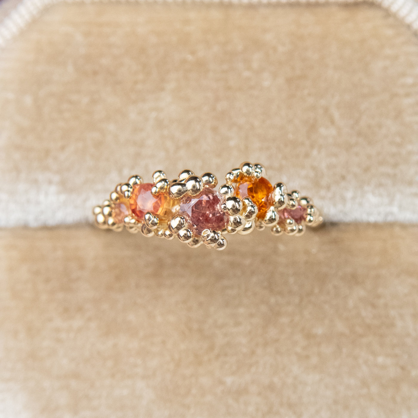 Orange Sapphire Areia Ring