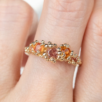 Orange Sapphire Areia Ring