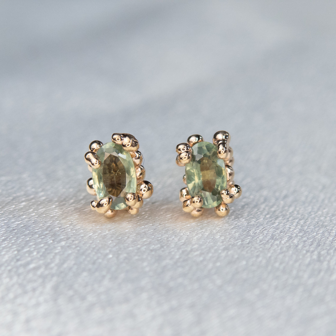 Green Sapphire Baleal Studs