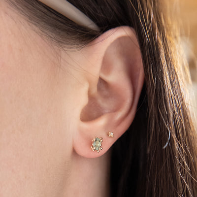 Green Sapphire Baleal Studs