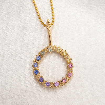 Rainbow Sapphire Baleal Pendant