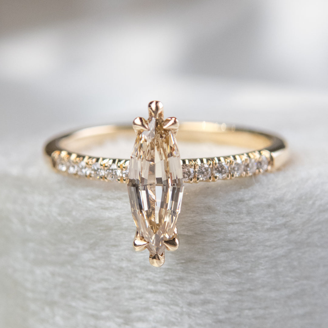Champagne Marquise Diamond Francisca Ring – Meg Lizabet
