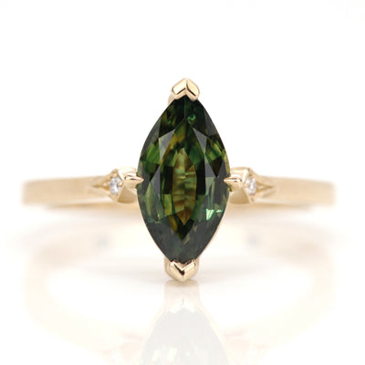 Green Marquise Australian Sapphire Lisbon Ring