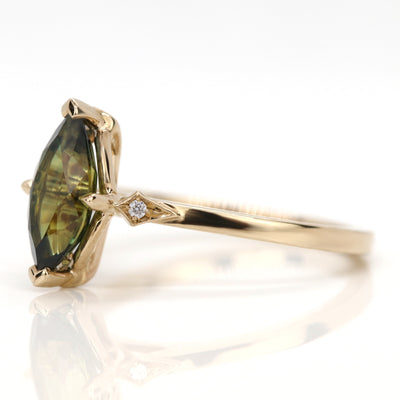 Green Marquise Australian Sapphire Lisbon Ring