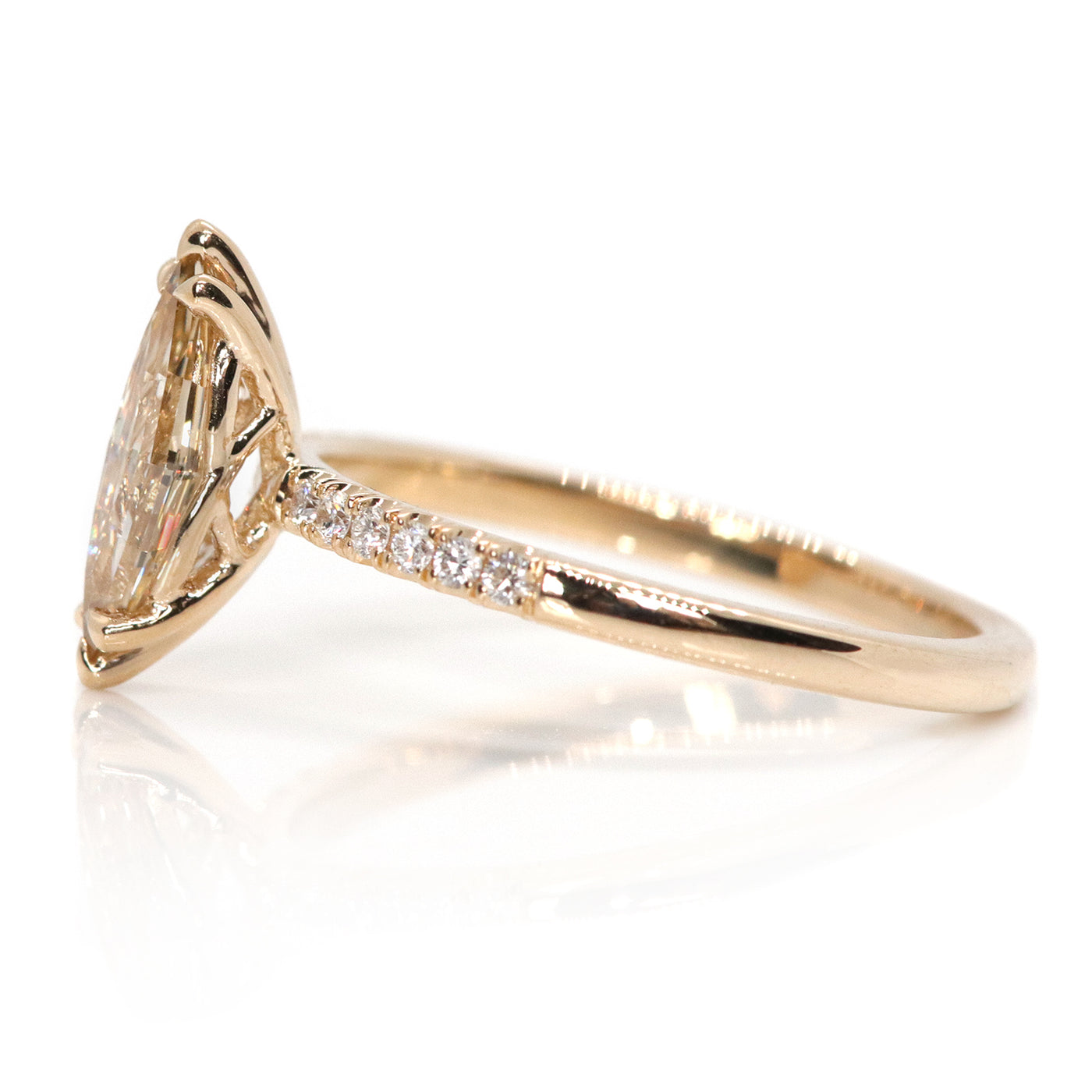 Champagne Marquise Diamond Francisca Ring