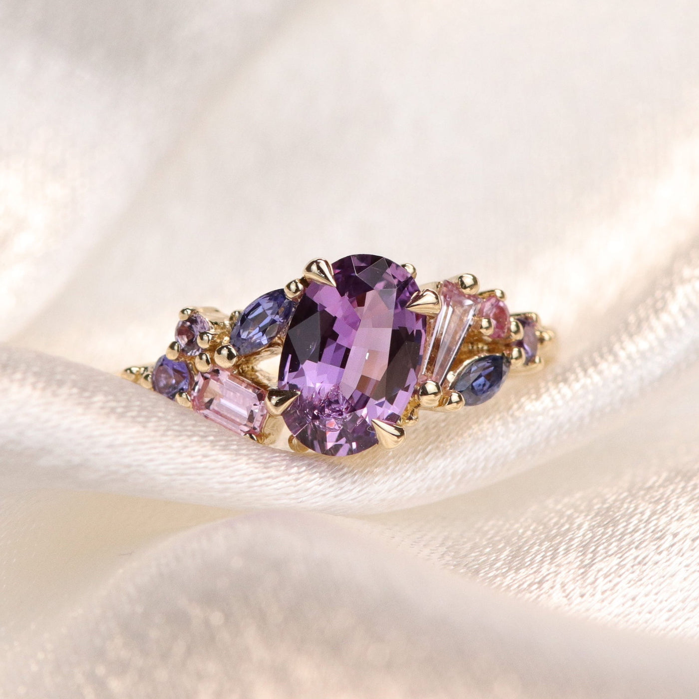 Baleal Purple Sapphire Cluster Ring