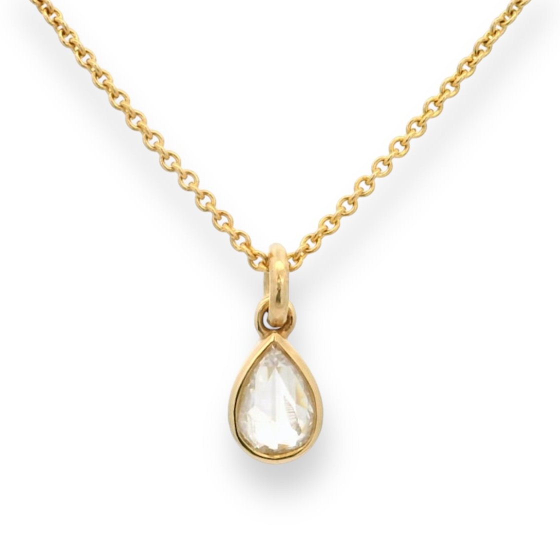 Pear Bezel Diamond Pendant