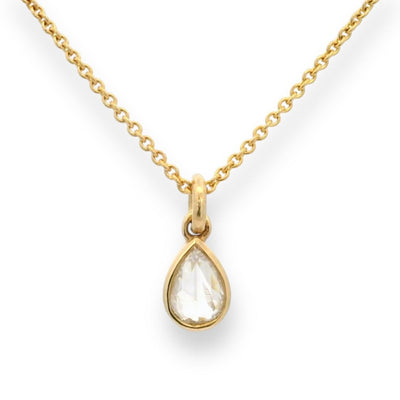 Pear Bezel Diamond Pendant