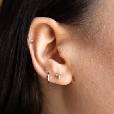 Light Green Montana Sapphire Studs