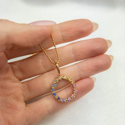 Rainbow Sapphire Baleal Pendant