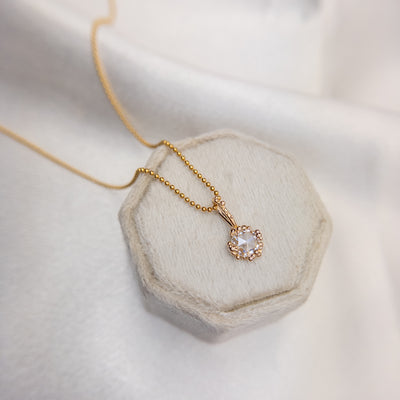 6mm Rosecut Moissanite Baleal Pendant