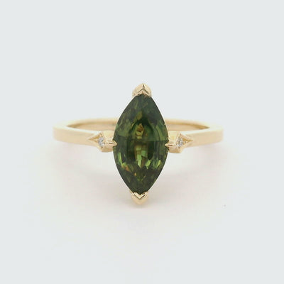 Green Marquise Australian Sapphire Lisbon Ring