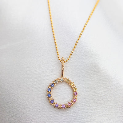 Rainbow Sapphire Baleal Pendant