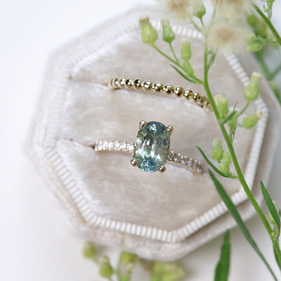 Iria Sapphire & Diamond Ring