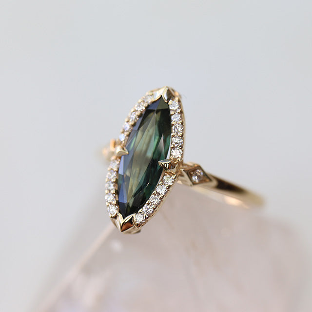 Australian Marquise Sapphire Lisbon Ring