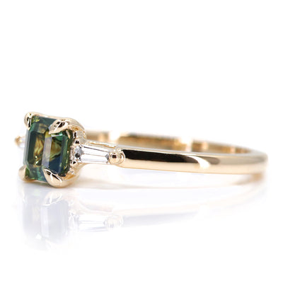 Radiant Sapphire & Diamond Ring