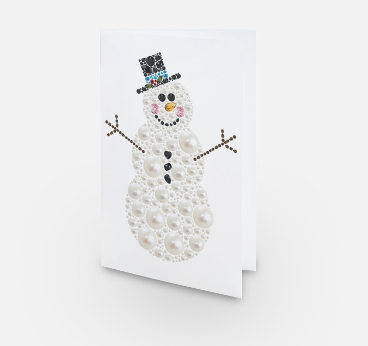 Snow Man Greeting Card